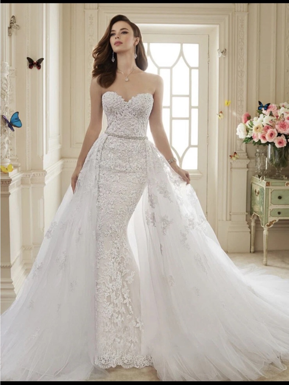 Sophia Tolli Y11652 Maeve Wedding Dress with Detachable Overskirt - ivory